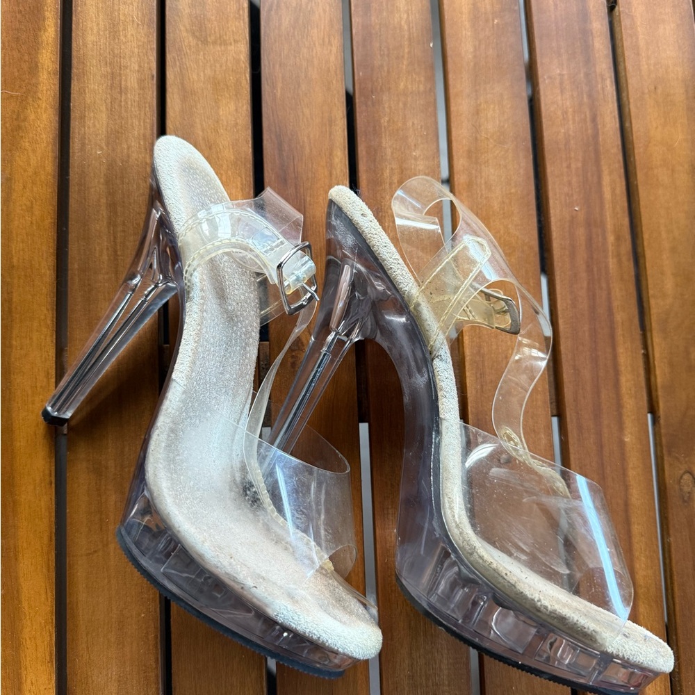 Competition Clear Strap High Heels